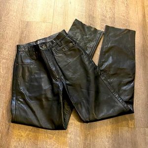 Real leather pants